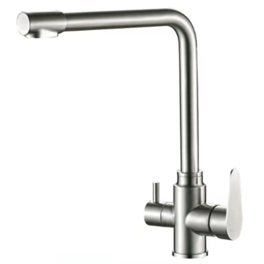 Baterie din inox pentru bucatarie cu sistem de filtrare, Aquafix - 120, satin INOX