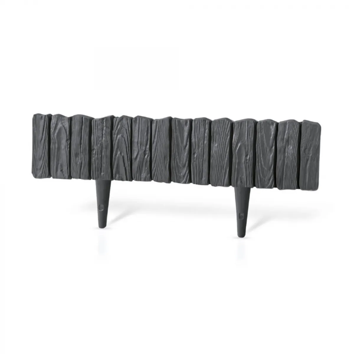 Gard decorativ plastic lemn antracit