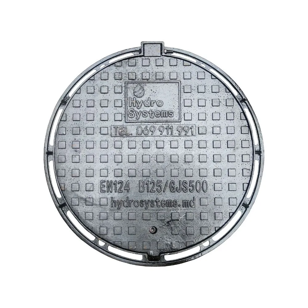 Capac canalizare fonta B125, 700x580x60, cu balama si lacat