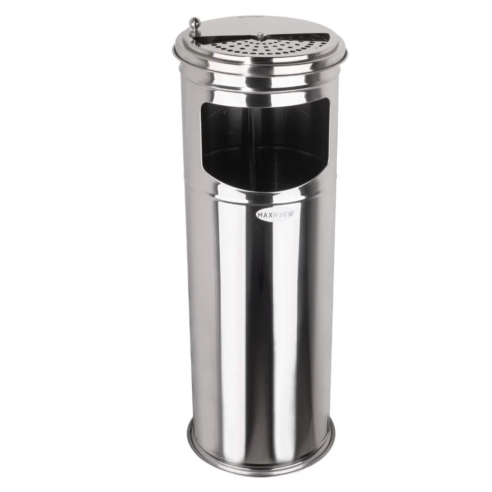 Cos de gunoi cu scrumieră Tip 1, 19x60 cm, INOX