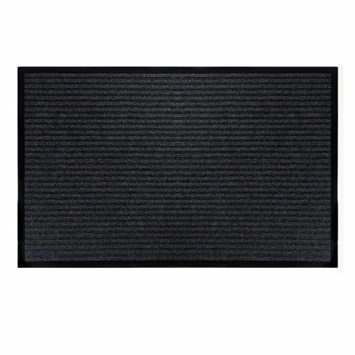 Covoras de intrare DOUBLE LINE, 90x150cm, negru/alb