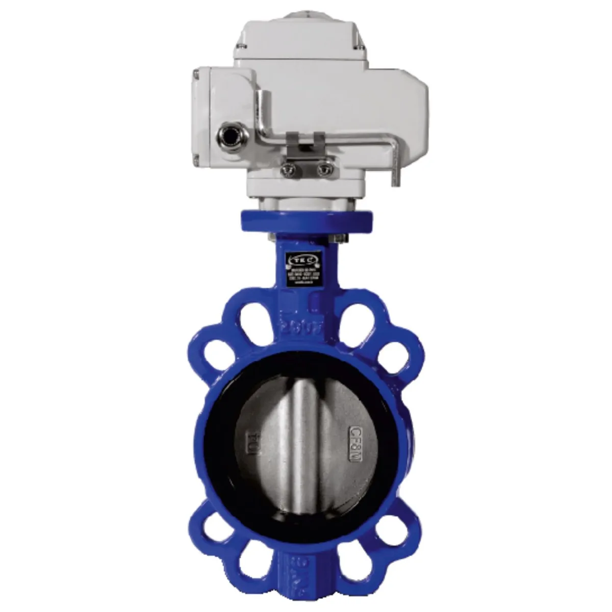 Robinet fluture cu acționare electrică la 220 V - 150 mm