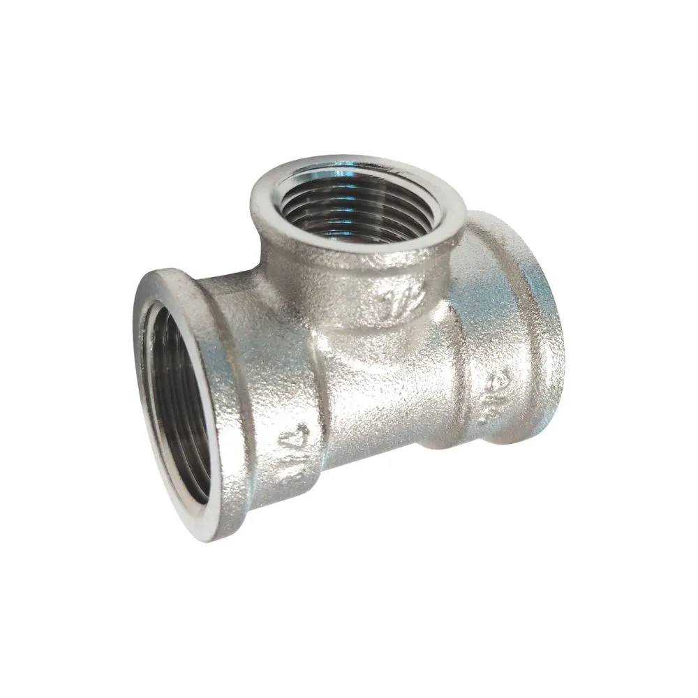 Teu redus, alamă nichelată FFF - 1"x3/4"