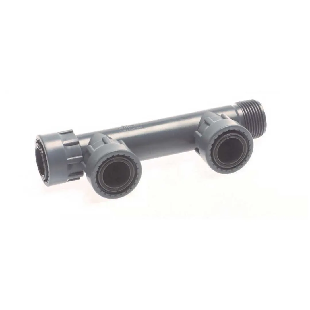 Colector cu olandezi pentru conectare vane, 2 căi - 1"