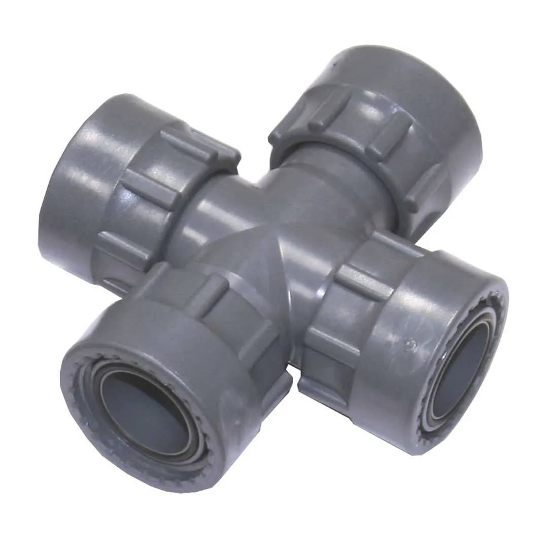 Cruce irigatie PVC FxFxFxF - 1"