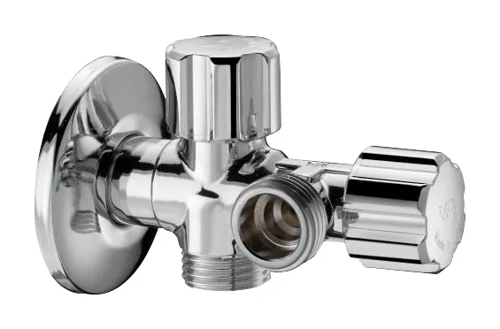 Robinet colțar dublu, MxMxM 1/2", Italia