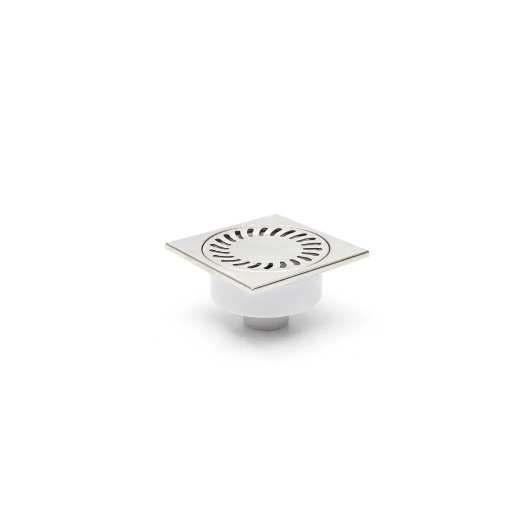 Sifon de pardoseală cu protecție antimiros, cu grila din INOX, ieșire verticală CEHIA - 150 mm