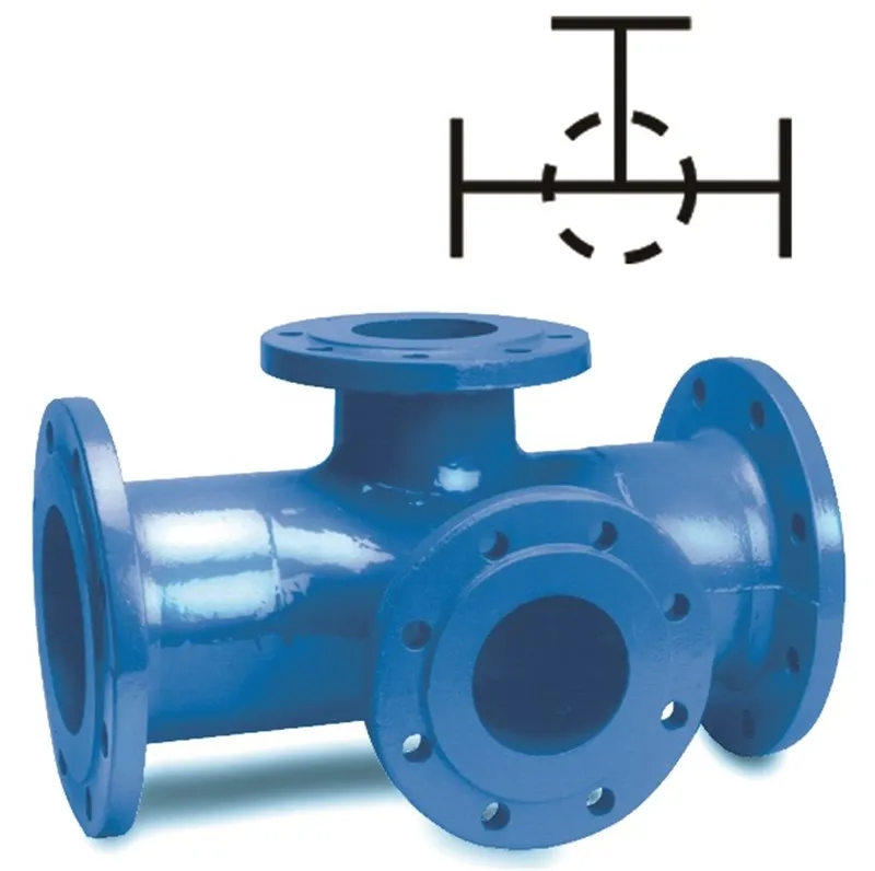 Teu fontă epoxy pentru hidrant, PN16, 150 x 80 mm