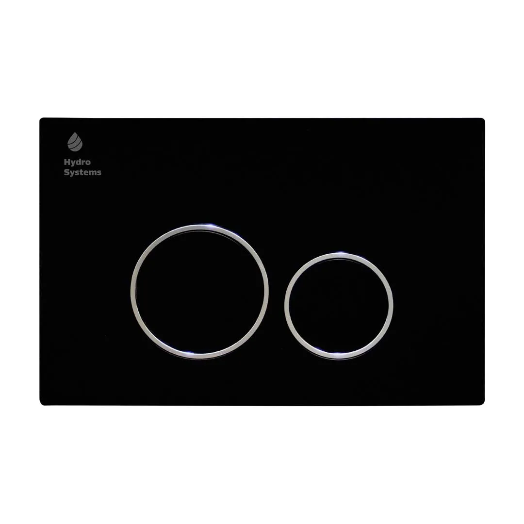 Placă acționare pneumatică, 005DQ, Negru Mat + Cromat - 245 mm