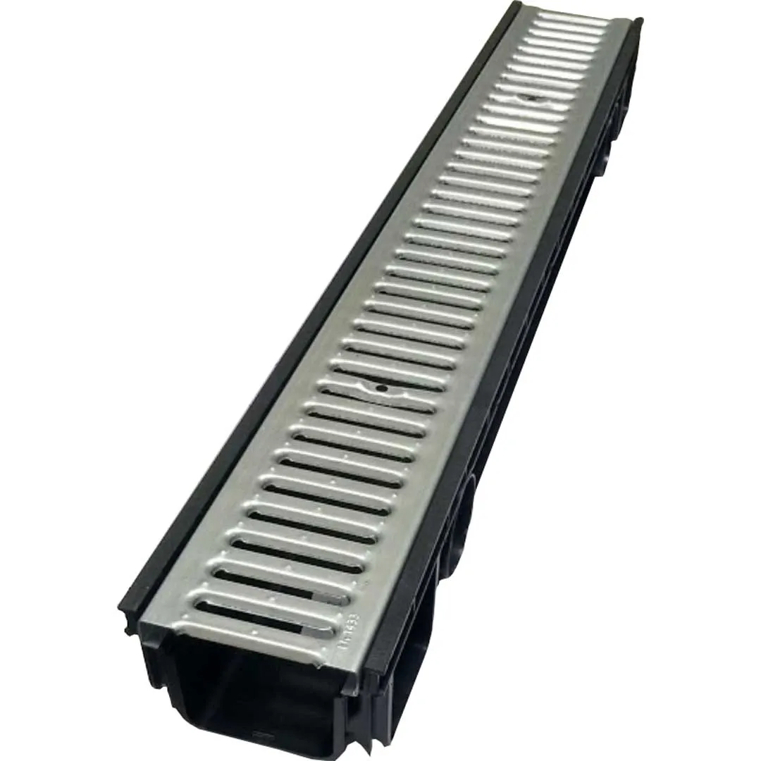 Rigolă drenaj TOP cu grilă din oțel galvanizat - 153x120x1000