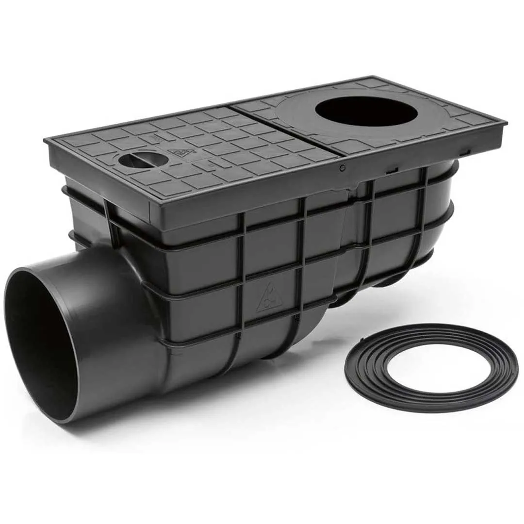 Colector pluvial cu ieșire orizontală - CEHIA NEGRU - 305x155x171
