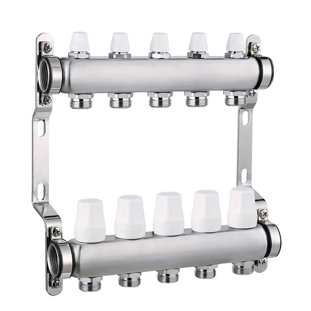 Colector complet din INOX, HYDRO-S, 6 căi 1"x3/4"
