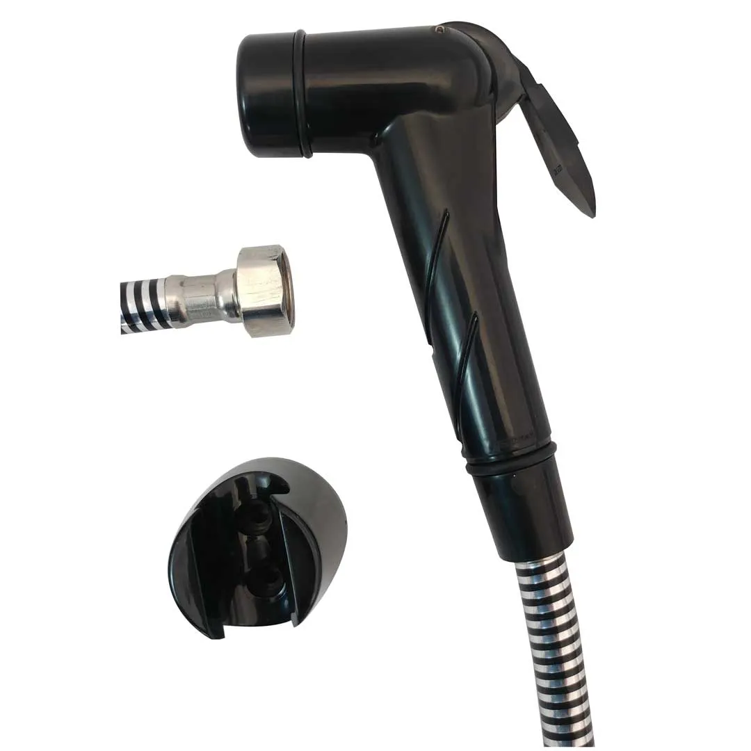 Duș igienic cu furtun și suport EVOLUTION negru - 1200 mm