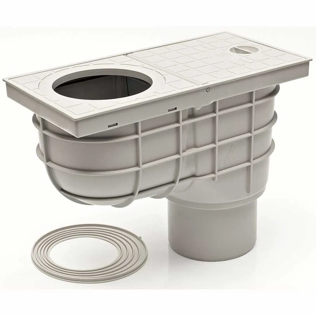 Colector pluvial cu ieșire verticală- CEHIA GRI - 305x155x235