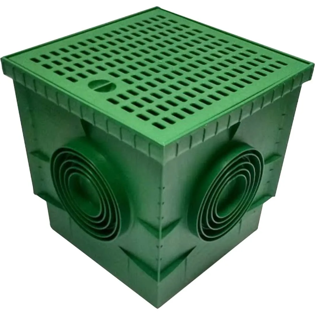 Colector pluvial cu grătar TOP - VERDE - 200x200