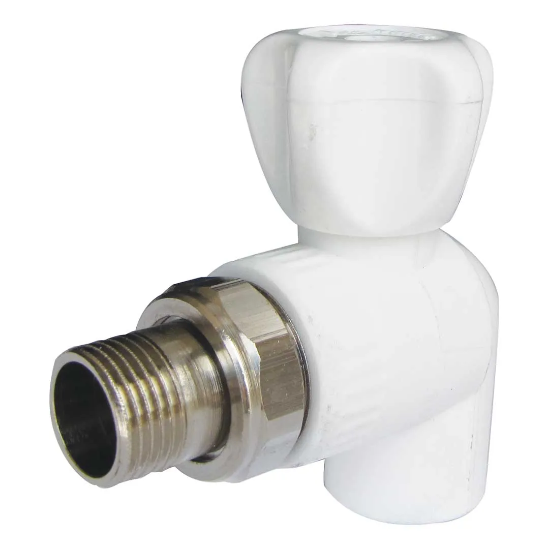 Robinet PPR alb colțar - 20x1/2"