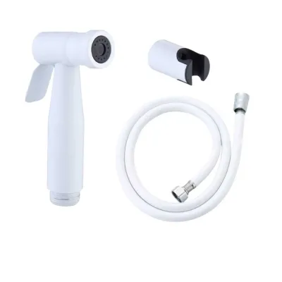Set duș igienic și furtun 1,2m, inox, Aquafix 26, alb