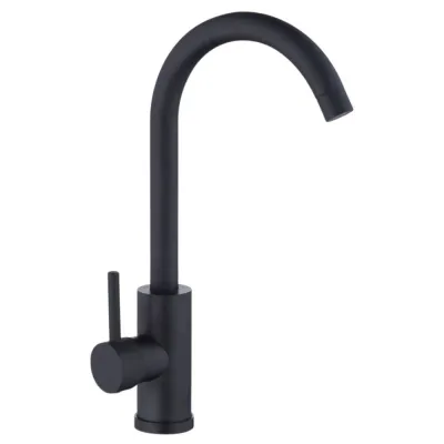 Baterie din inox pentru bucătărie, Aquafix - 16, neagră