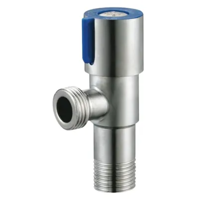 Robinet sub lavoar, 1/2"x1/2" INOX mâner albastru, HYDRO-S - 047