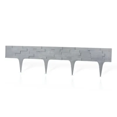 Gard decorativ plastic piatră antracit