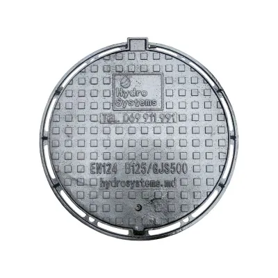Capac canalizare fonta B125, 700x580x60, cu balama si lacat