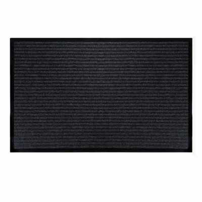 Covoras de intrare DOUBLE LINE, 40x60cm, negru/alb