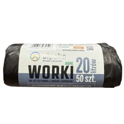Saci gunoi, 20l, 50buc, Eco Strong, negru