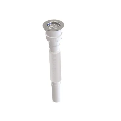 Sifon 750 mm cu ventil demontabil pentru lavoar, extensibil 65x32 mm