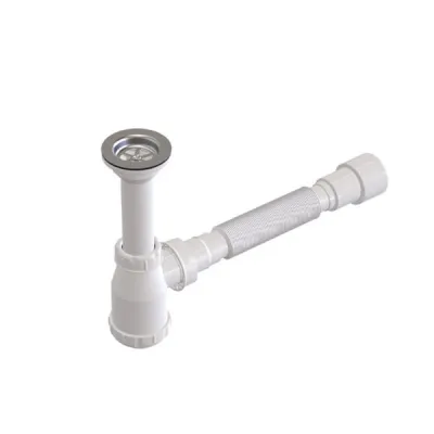 Sifon 800 mm butelie cu ventil pentru lavoar 65x11/4"x40/50
