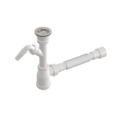 Sifon butelie pentru lavoar, cu drenaj demontabil de 65mm*11/2" și evacuare mașina spălat, 800mm*40/50mm