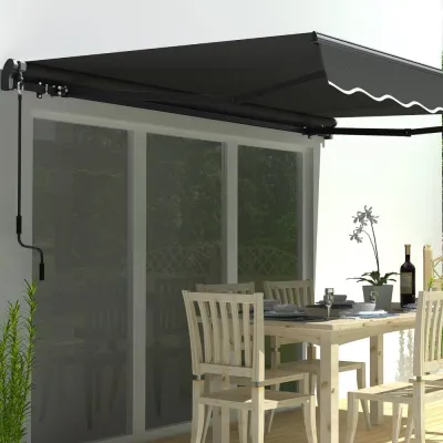 COPERTINĂ RETRACTABILĂ GRI ÎNCHIS, 295X250 CM
