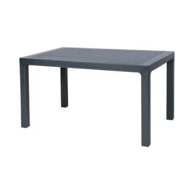 MASĂ RATTAN 120X70, FĂRĂ STICLĂ, ANTRACIT