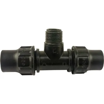 Teu cu F.E. tip LOCK pentru LDPE - 1/2" x 20 mm