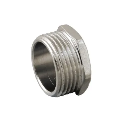 Dop hexagonal alamă nichelată M - 1/2"