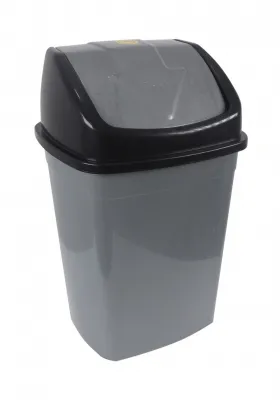 Coș gunoi din plastic cu capac SWING, 10L
