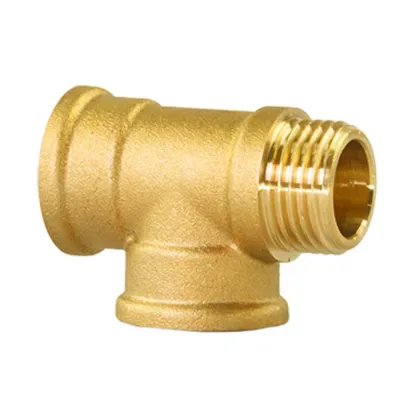 Teu din alamă egal FFM - 1/2"