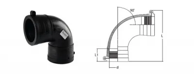 Cot electrosudabil 90°, SDR11, PE100 - 110 mm