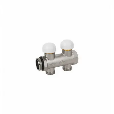 Colector de distribuţie drept, cu ventil 11/4" x 2căi