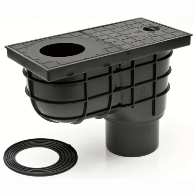Colector pluvial cu ieșire verticală - CEHIA NEGRU - 305x155x235
