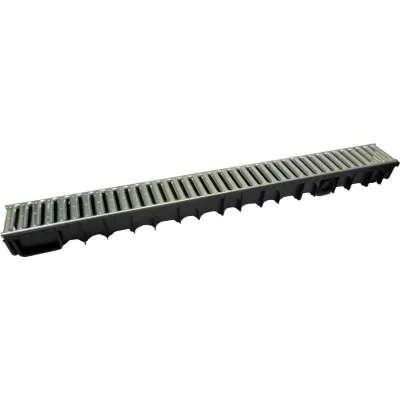 Rigolă drenaj ECO COMPACT cu grilă din oțel galvanizat - 110x72x1000
