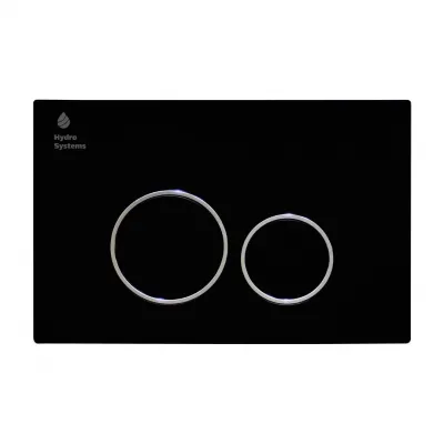 Placă acționare mecanică, 005D, Negru Mat + Cromat - 245 mm