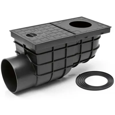 Colector pluvial cu ieșire orizontală - CEHIA NEGRU - 305x155x171
