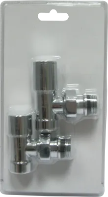 Set robineți tur-retur cromat 1/2" MxF