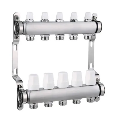 Colector complet din INOX, HYDRO-S, 5 căi 1"x3/4"