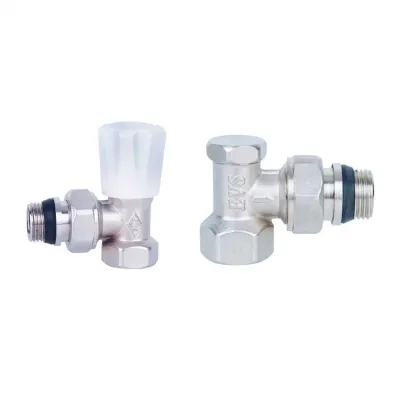 Set robineți colțar tur-retur MF, cu garnitură, EVS - 1/2"