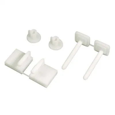 Set fixare capac WC, Alb