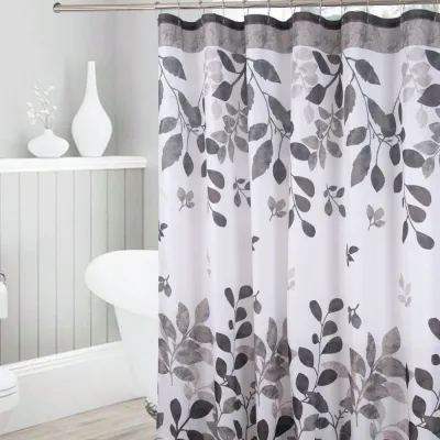Perdea de baie Grey nature, 180x180, alb/gri/negru