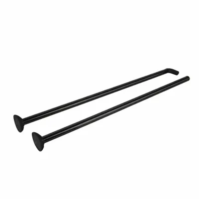 Bară de colț din inox pentru perdea duș 80x80 cm, neagră