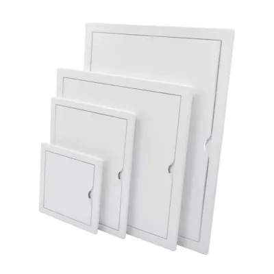 Ușă vizitare din ABS, albă - 150 x 150