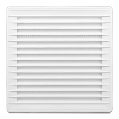 Grilă ventilație pătrată din ABS, cu plasă 170x170 Ø100 albă